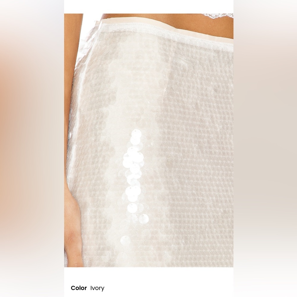 superdown Sparkling Ivory Mini Skirt - Picture 3 of 4